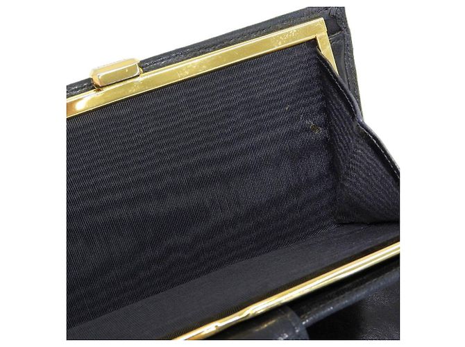 Chanel Bicolor Leather Bi-Fold Wallet Black - view 4