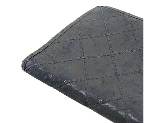 Chanel Bicolor Leather Bi-Fold Wallet Black - view 6