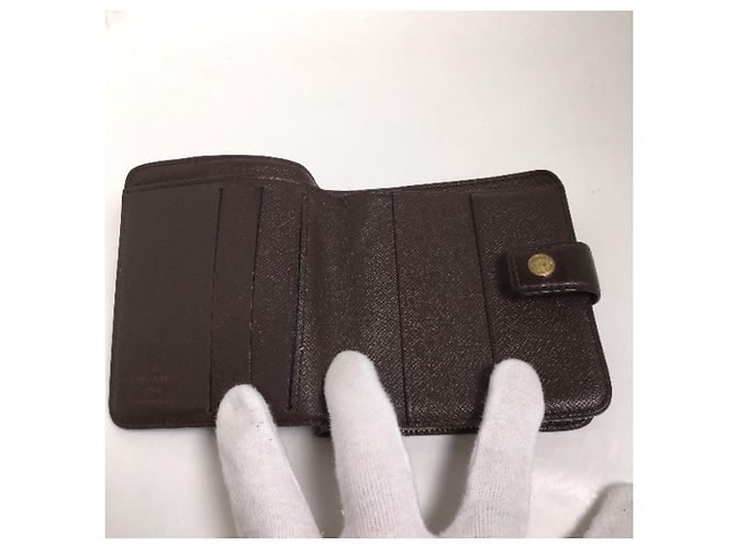 Billetera bi-fold Damier marrón Louis Vuitton Castaño - vista 10