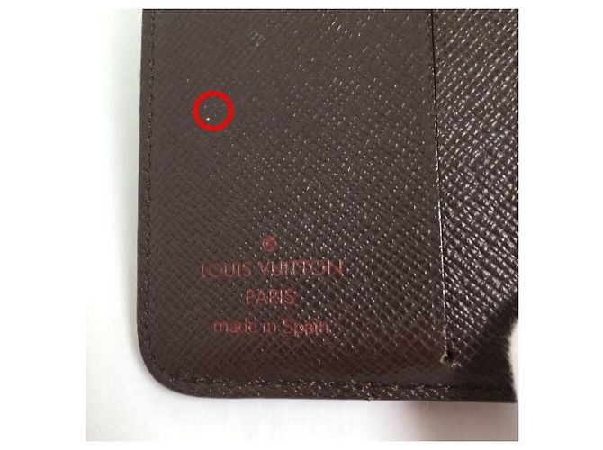 Billetera bi-fold Damier marrón Louis Vuitton Castaño - vista 14