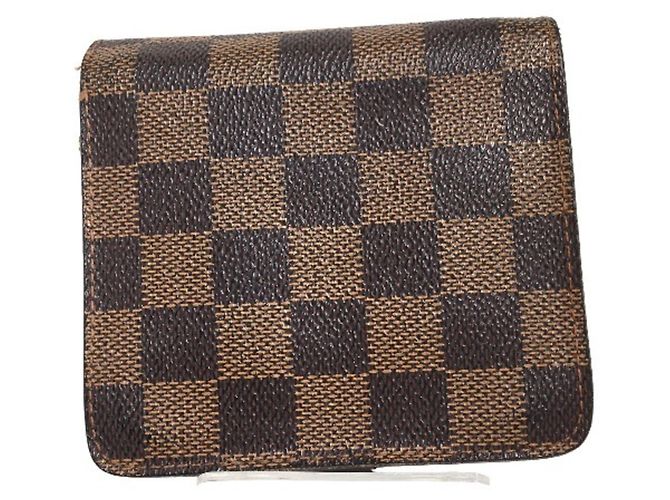 Billetera bi-fold Damier marrón Louis Vuitton Castaño - vista 2