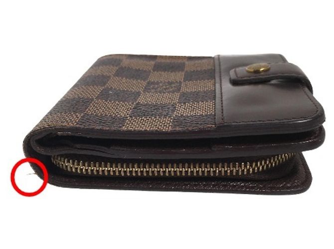 Billetera bi-fold Damier marrón Louis Vuitton Castaño - vista 5