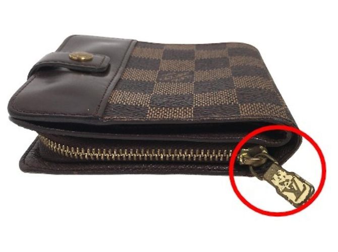 Billetera bi-fold Damier marrón Louis Vuitton Castaño - vista 6