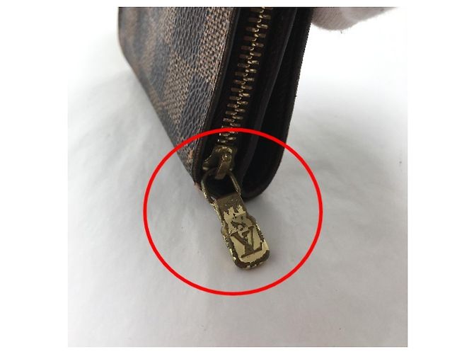 Billetera bi-fold Damier marrón Louis Vuitton Castaño - vista 8