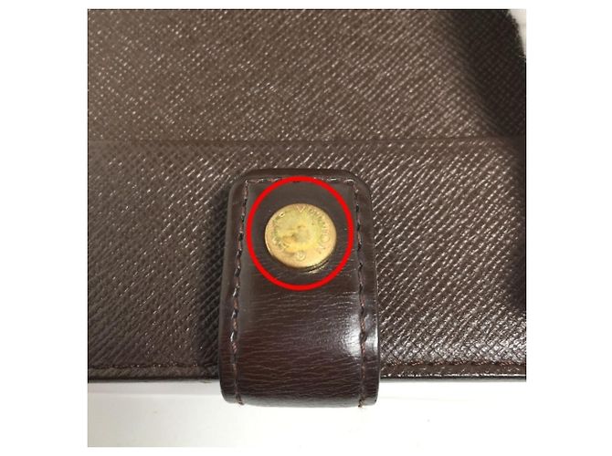 Billetera bi-fold Damier marrón Louis Vuitton Castaño - vista 9