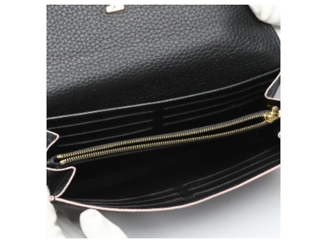 Capucines Louis Vuitton Schwarze Taurillon-Leder Bifold Lange Brieftasche - Ansicht 4