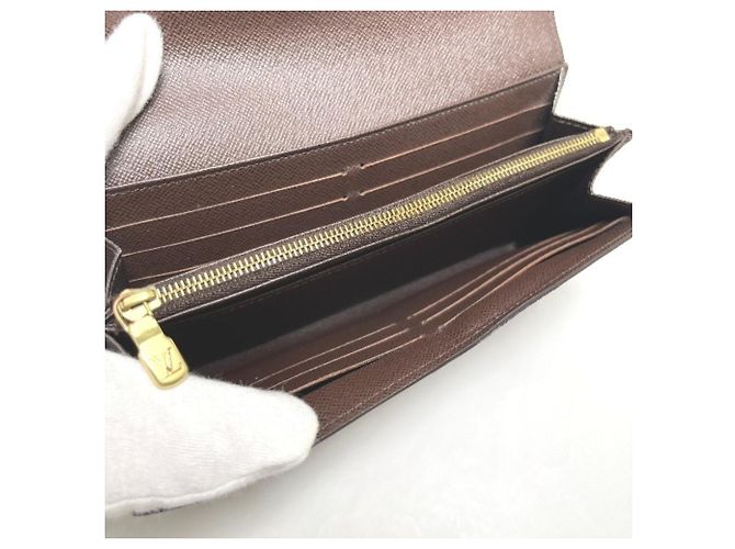 Cartera Larga Ébano Louis Vuitton Damier ebene - vista 4