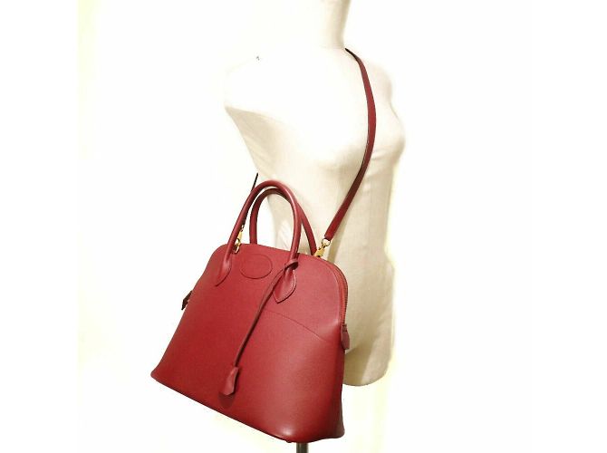 Hermès Borsa Hermes Bolide 37 in rosso Cushbel - vista 9