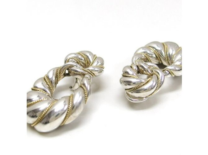 Tiffany & Co Orecchini combinati a forma di anello in corda attorcigliata Tiffany - vista 4
