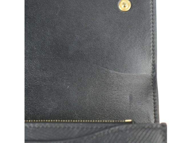 Céline Celine schwarze Kalbleder Bi-Fold Geldbörse - Ansicht 6
