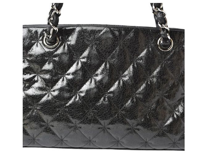 Chanel schwarze lackleder Tragetasche - Ansicht 4