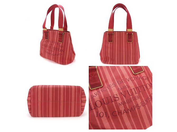Borsa tote Louis Vuitton Plan Soleil Cabas PM M94146 Rosso - vista 3
