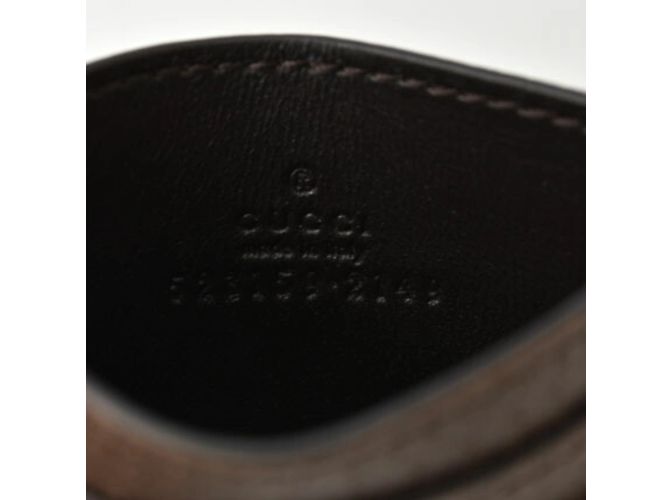 Tarjetero Gucci Beige Marrón GG Supreme Castaño - vista 6