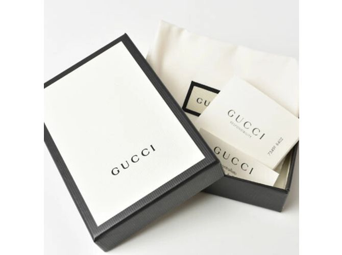 Tarjetero Gucci Beige Marrón GG Supreme Castaño - vista 7