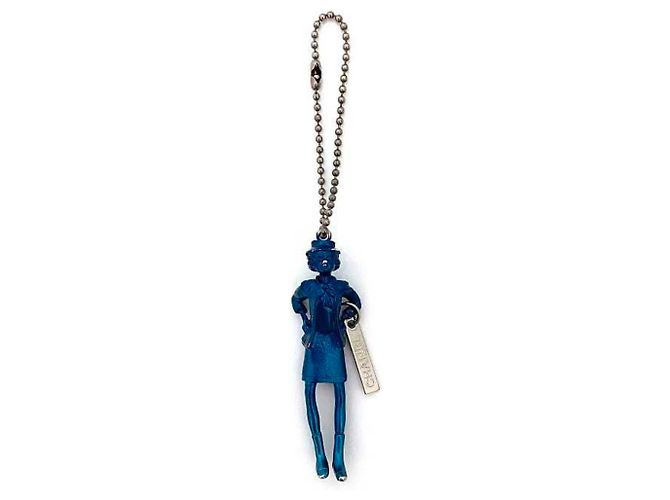 Collana lunga Chanel Mademoiselle Doll Argento Blu - vista 2