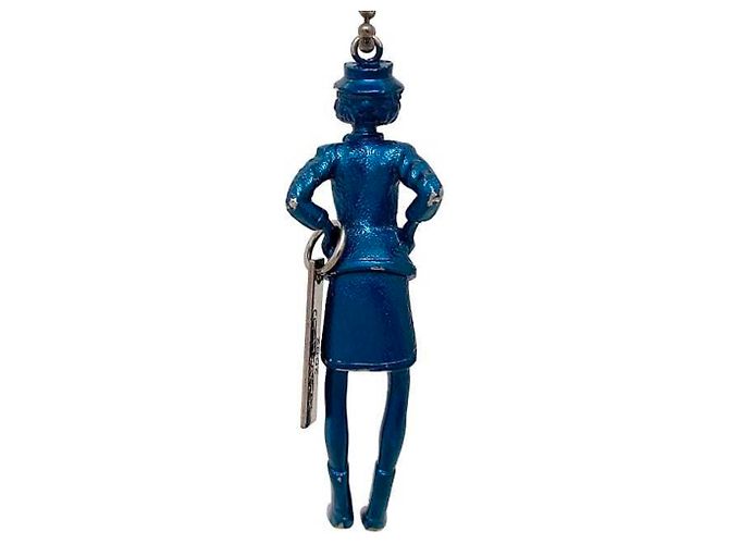 Collana lunga Chanel Mademoiselle Doll Argento Blu - vista 4
