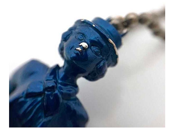 Collana lunga Chanel Mademoiselle Doll Argento Blu - vista 6
