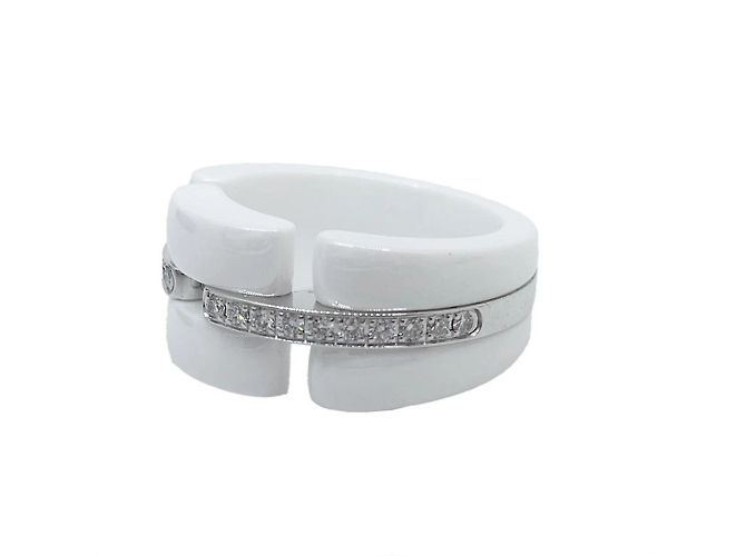 Anello Ultra Chanel in ceramica bianca e oro bianco 18K D'oro - vista 3