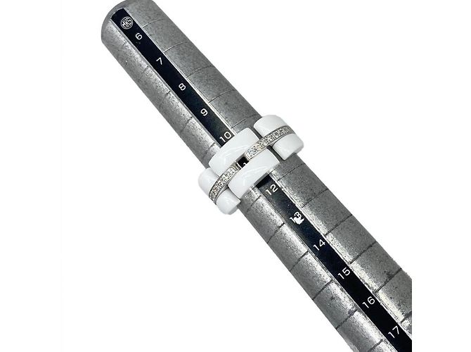 Anello Ultra Chanel in ceramica bianca e oro bianco 18K D'oro - vista 9