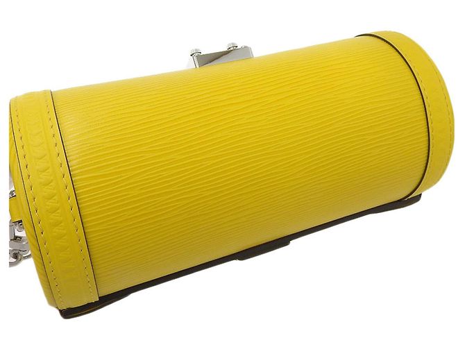 Borsa a Spalla Papillon Trunk Epi Louis Vuitton Giallo - vista 4
