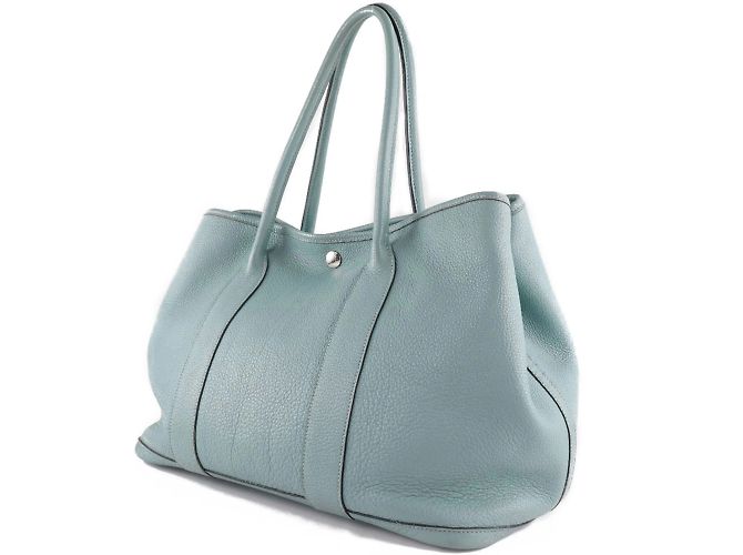 Hermès Borsa tote Hermes Garden Party PM Negonda Blu Blu chiaro - vista 2