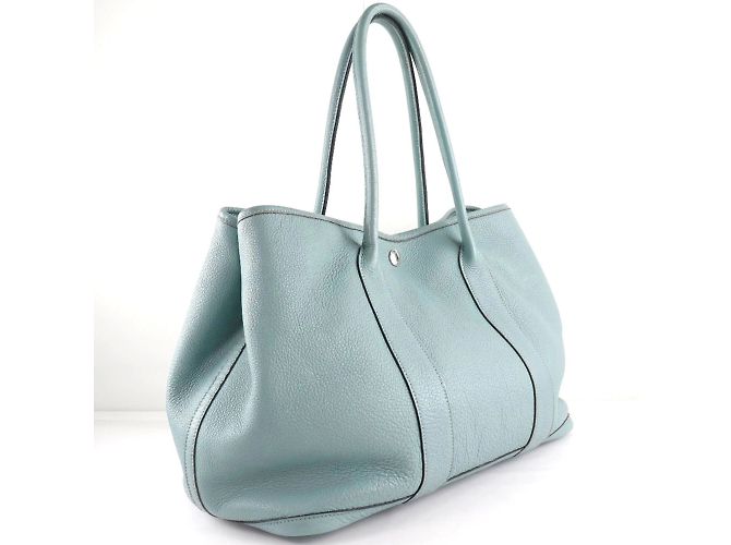 Hermès Borsa tote Hermes Garden Party PM Negonda Blu Blu chiaro - vista 3