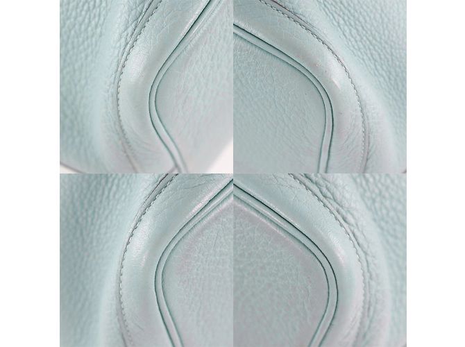 Hermès Borsa tote Hermes Garden Party PM Negonda Blu Blu chiaro - vista 4