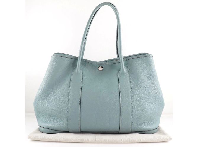 Hermès Borsa tote Hermes Garden Party PM Negonda Blu Blu chiaro - vista 7