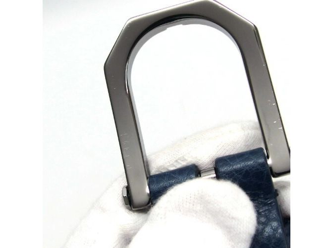 Bulgari Bvlgari Navy Leder Gürtel Marineblau - Ansicht 6