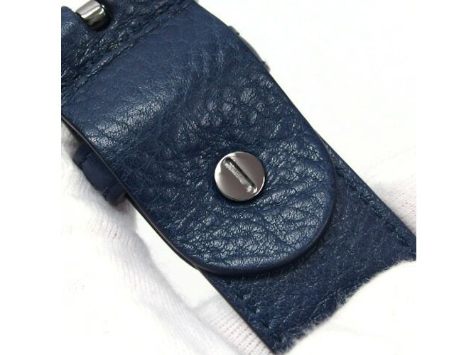Bulgari Bvlgari Navy Leder Gürtel Marineblau - Ansicht 7