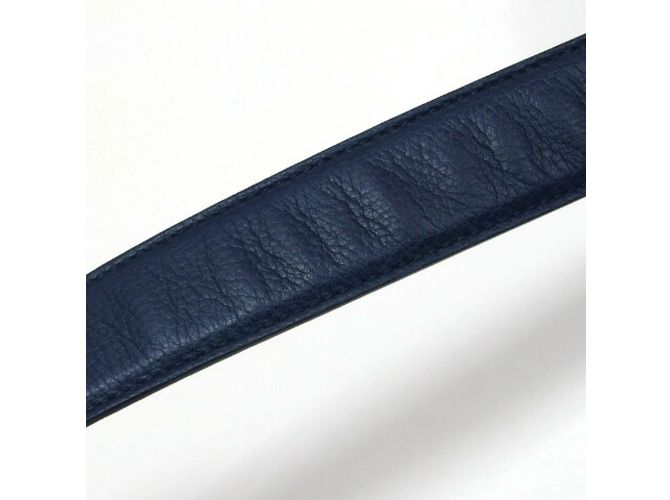 Bulgari Bvlgari Navy Leder Gürtel Marineblau - Ansicht 9