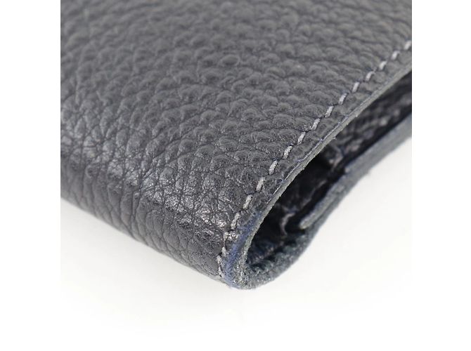 Hermès Hermes Dogon GM Togo Langbörse Marineblau - Ansicht 4