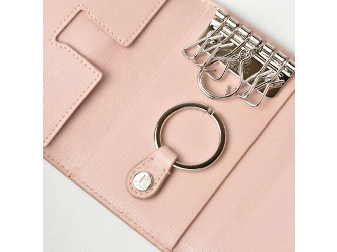 Chaveiro de couro Tod's em rosa claro - vista 4