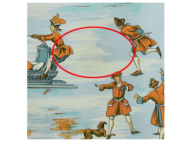 Hermès Sciarpa Hermes Carre 90 Traineaux e Glifsades Blu Chiaro - vista 5