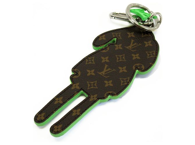 Portachiavi charm Monogram Louis Vuitton Marrone Blu Verde - vista 2