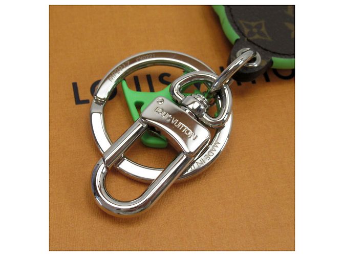 Portachiavi charm Monogram Louis Vuitton Marrone Blu Verde - vista 4