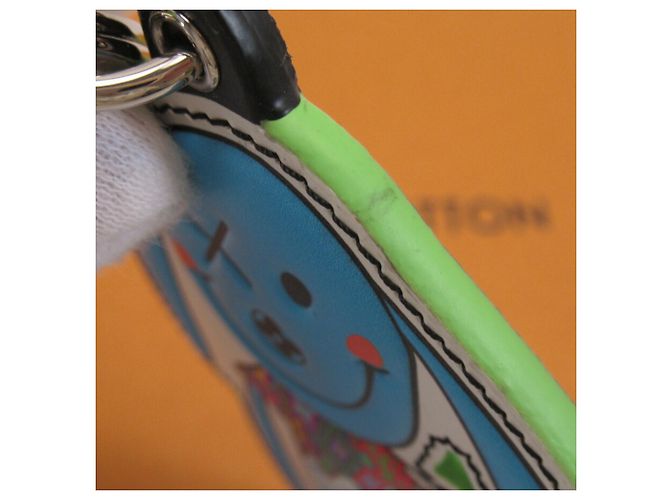 Portachiavi charm Monogram Louis Vuitton Marrone Blu Verde - vista 5