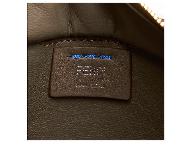 Borsa in pelle blu Fendi 3Jours - vista 10
