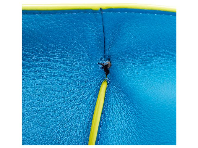Borsa in pelle blu Fendi 3Jours - vista 6
