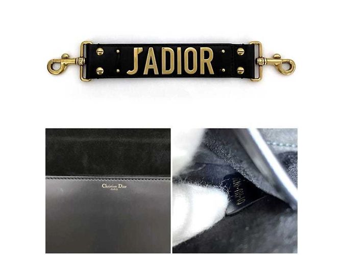 Clutch in pelle nera Christian Dior Nero - vista 10
