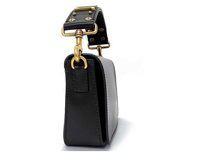 Clutch in pelle nera Christian Dior Nero - vista 3
