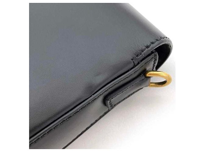 Clutch in pelle nera Christian Dior Nero - vista 7