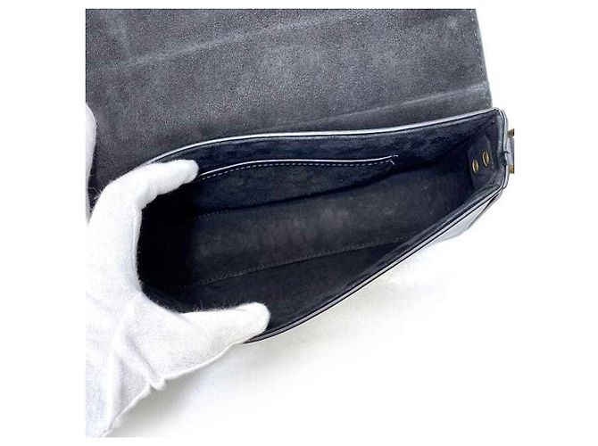 Clutch in pelle nera Christian Dior Nero - vista 9