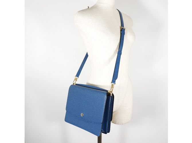 Borsa a Spalla Louis Vuitton Grenelle Blu - vista 10
