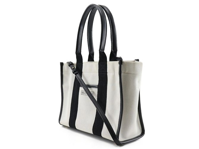 Everyday Borsa Tote Balenciaga Hardware Piccola Nero Bianco - vista 2