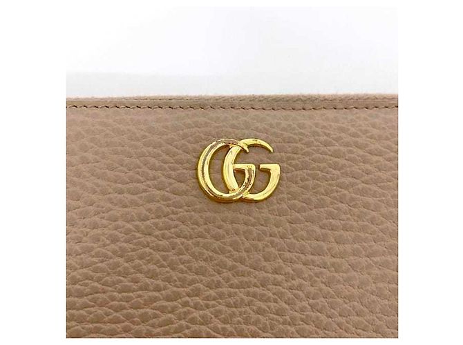 Marmont Cartera larga de cuero rosa beige Gucci - vista 4