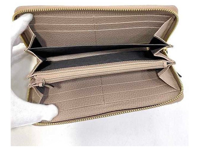 Marmont Cartera larga de cuero rosa beige Gucci - vista 5