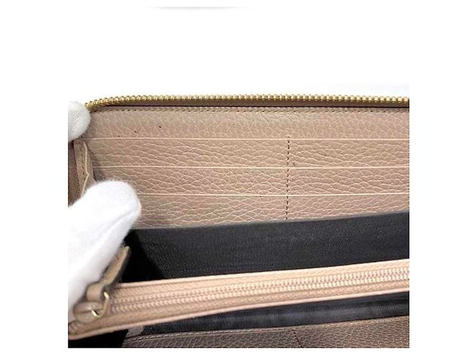 Marmont Cartera larga de cuero rosa beige Gucci - vista 7
