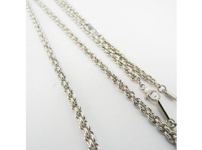 Collana Louis Vuitton Colliersquard LV Strass Argento - vista 4
