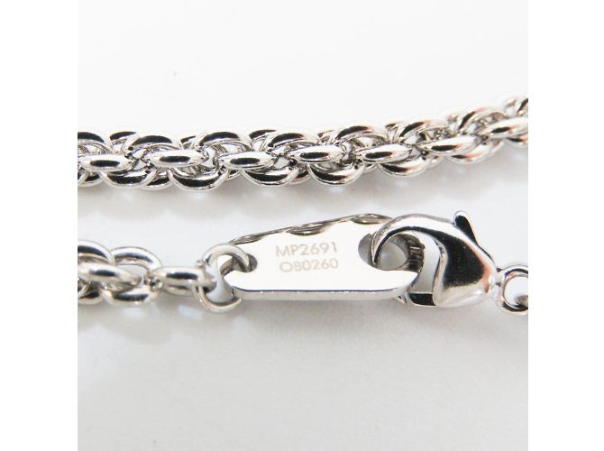 Collana Louis Vuitton Colliersquard LV Strass Argento - vista 7